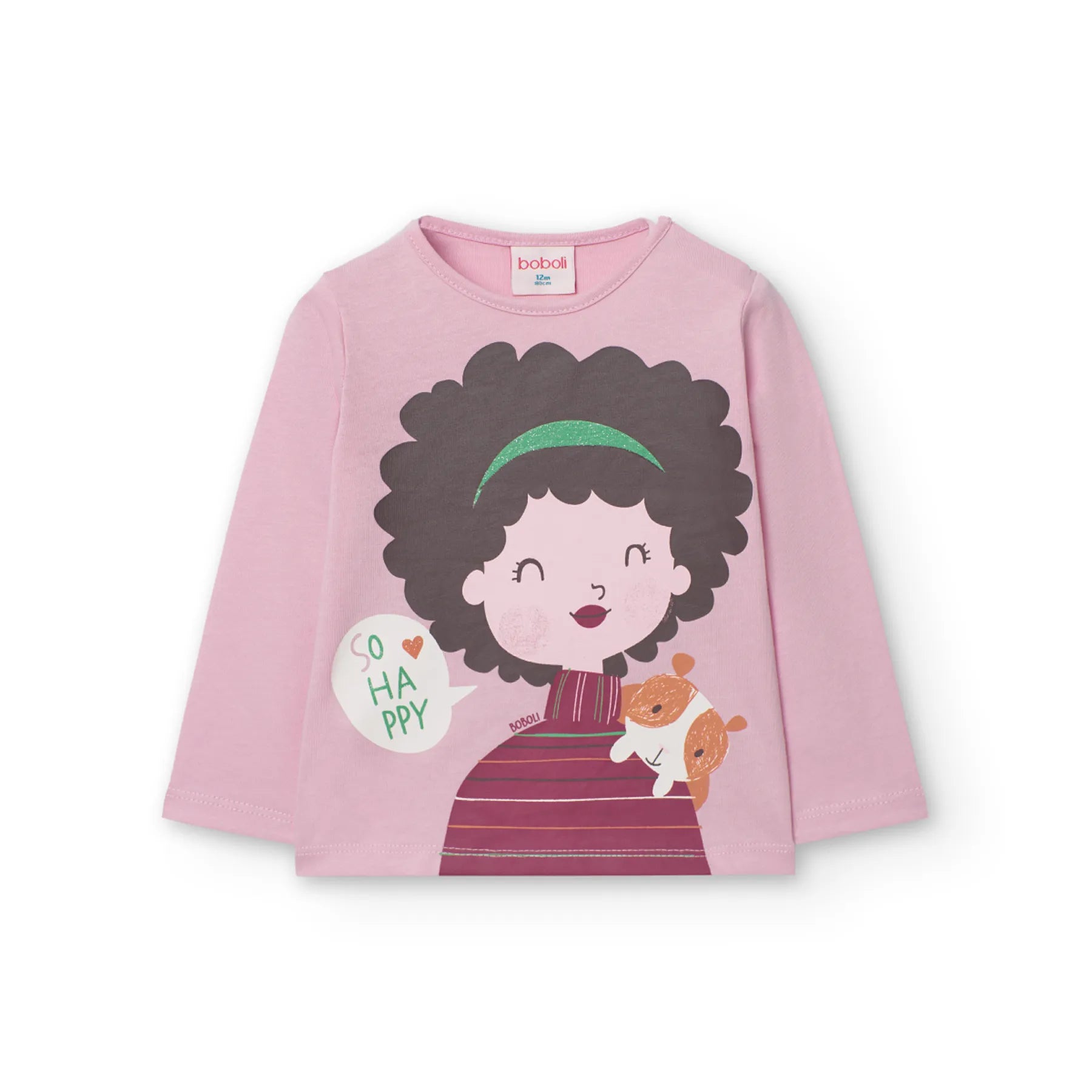 T-shirt manica lunga stampa fronte bianca
