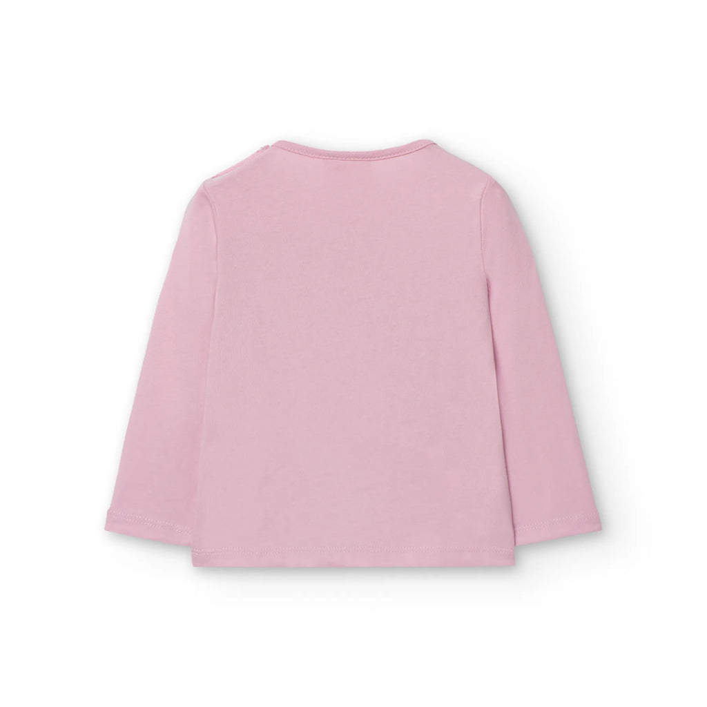 T-shirt manica lunga stampa fronte bianca