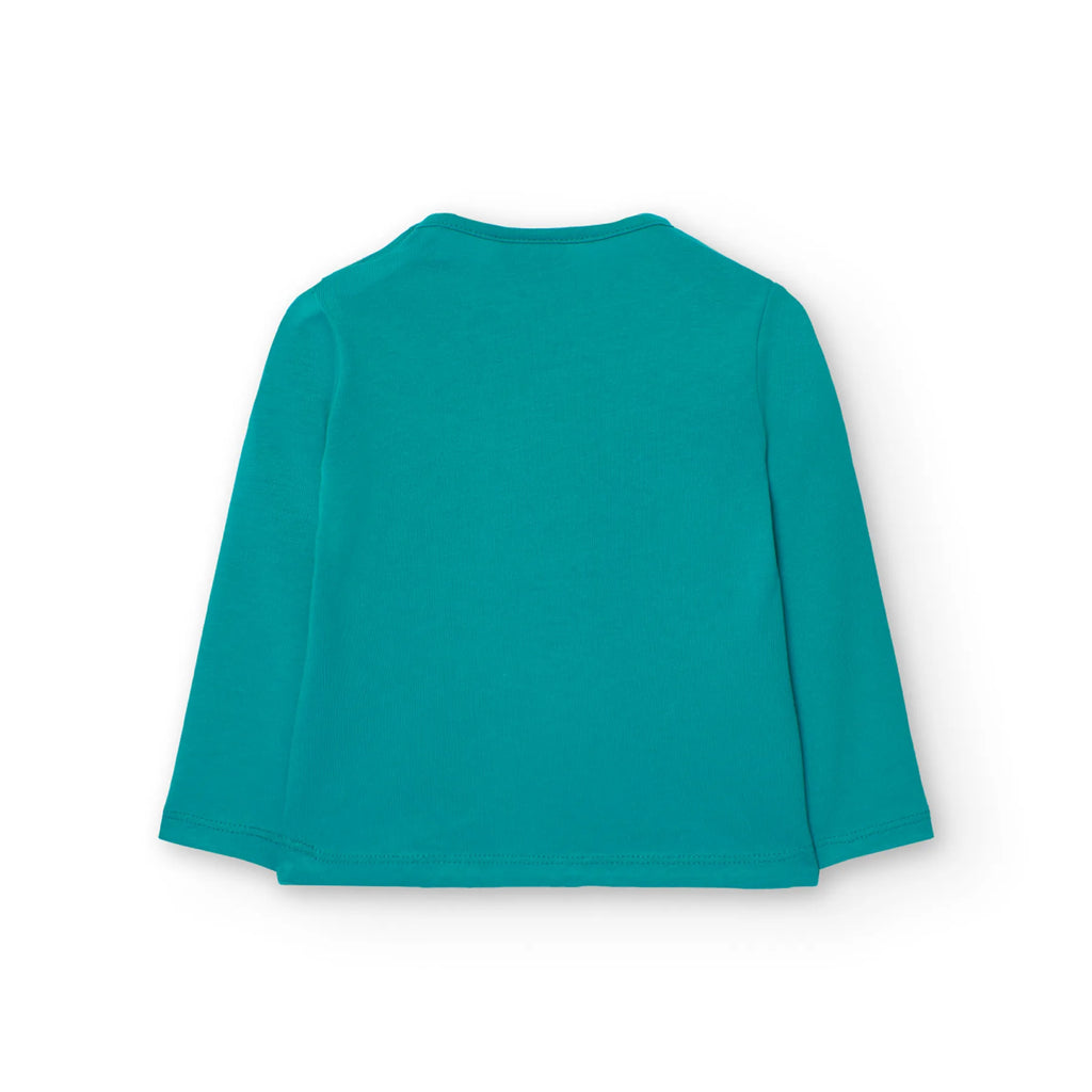 T-shirt manica lunga stampa fronte bianca