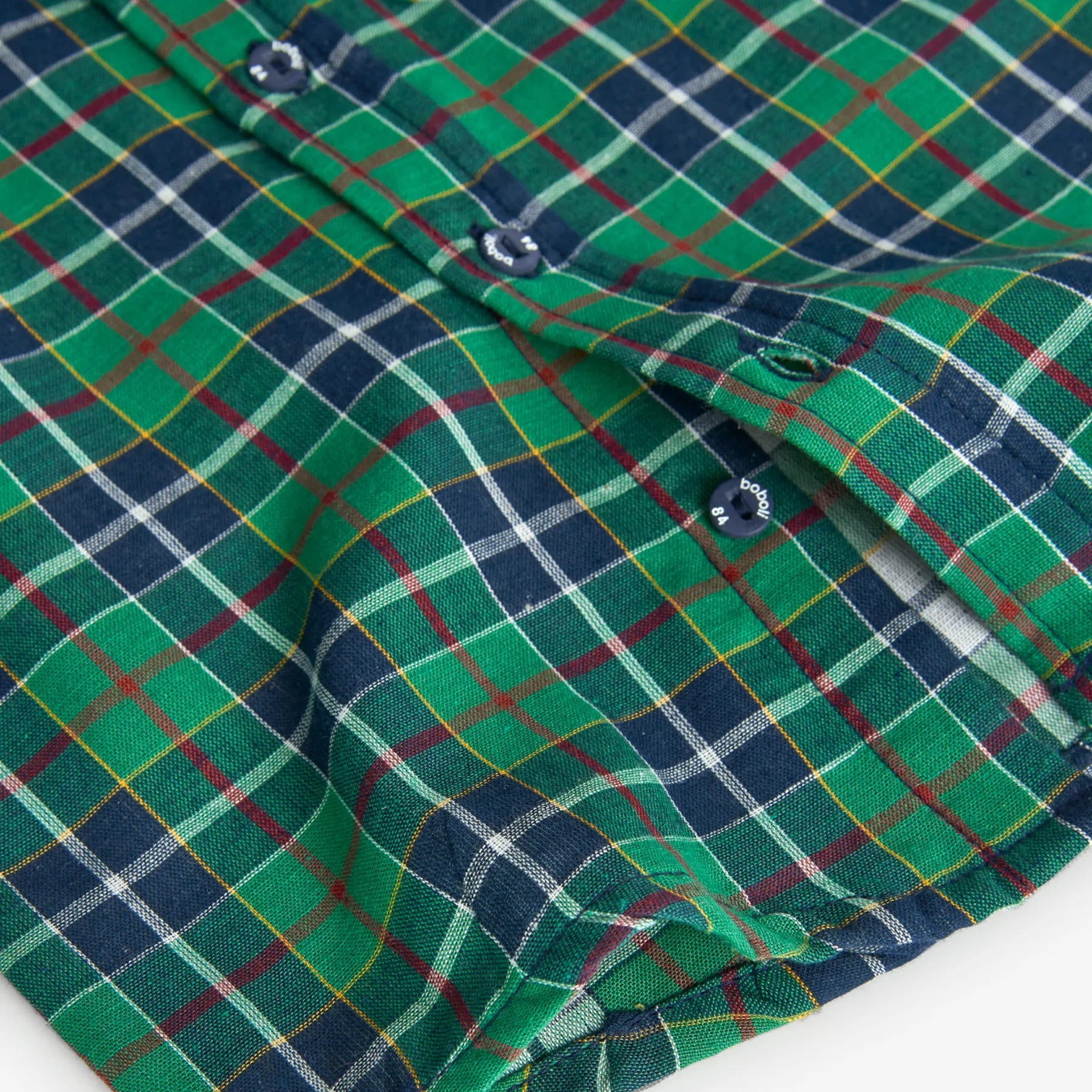 Camicia cotone quadri per bimbo verde