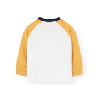 T-shirt manica lunga maniche a contrasto