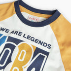 T-shirt manica lunga maniche a contrasto