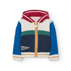 Cardigan con cappuccio e cerniera