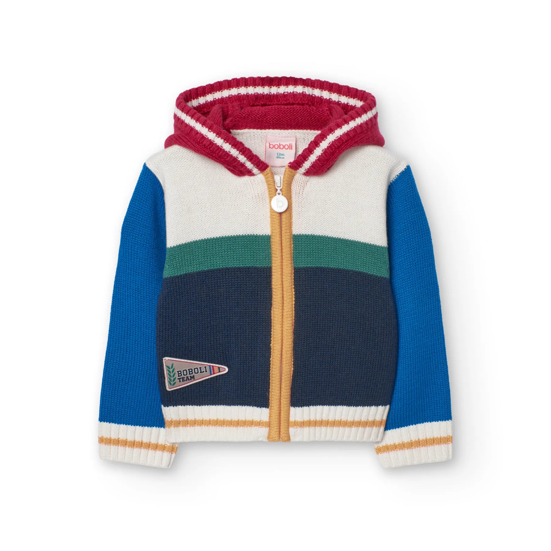 Cardigan con cappuccio e cerniera