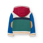 Cardigan con cappuccio e cerniera
