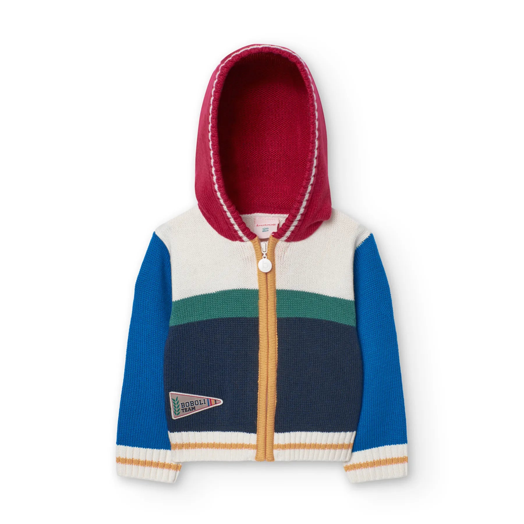 Cardigan con cappuccio e cerniera