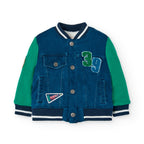 Giubbotto jeans per bimbo imbottito sherpa