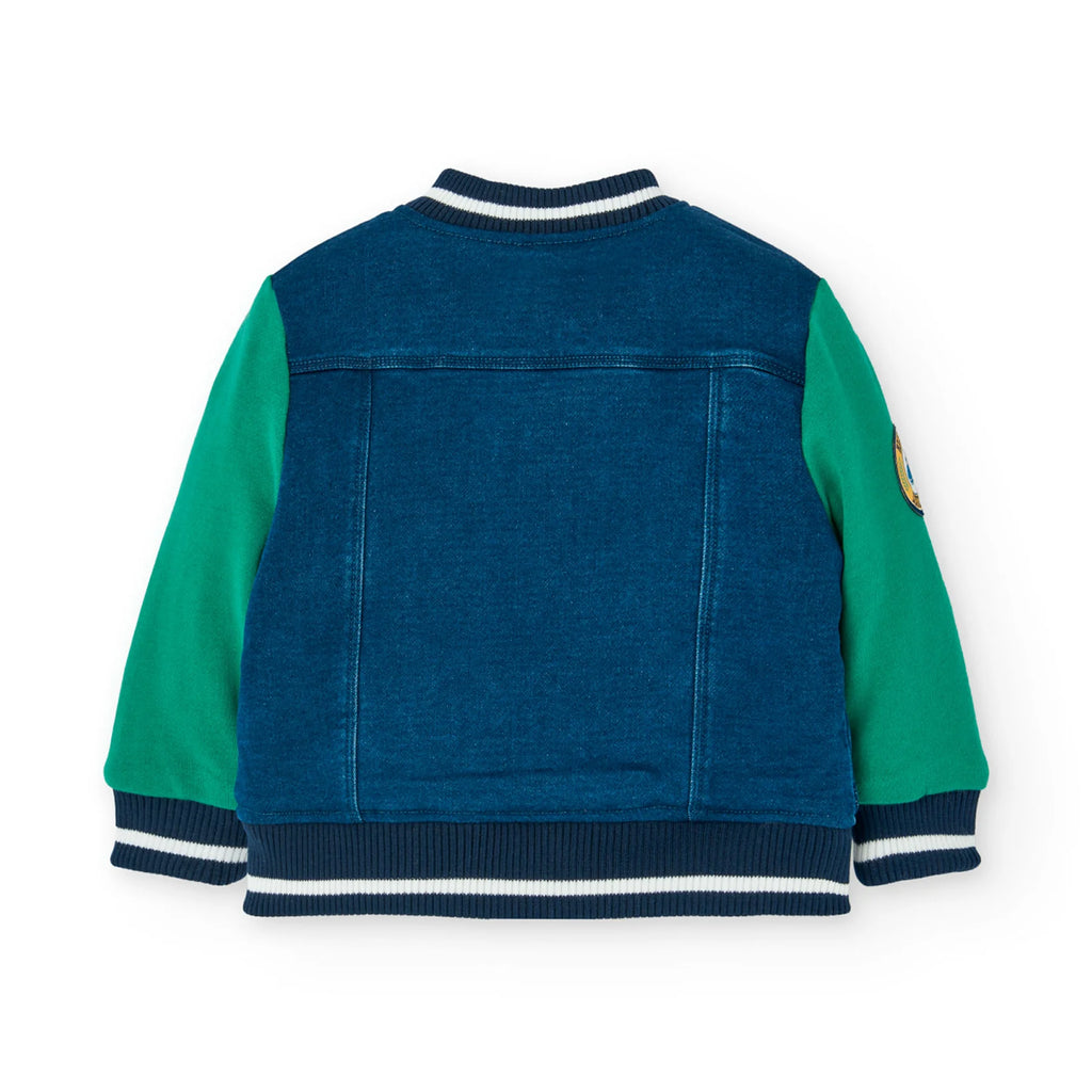 Giubbotto jeans per bimbo imbottito sherpa