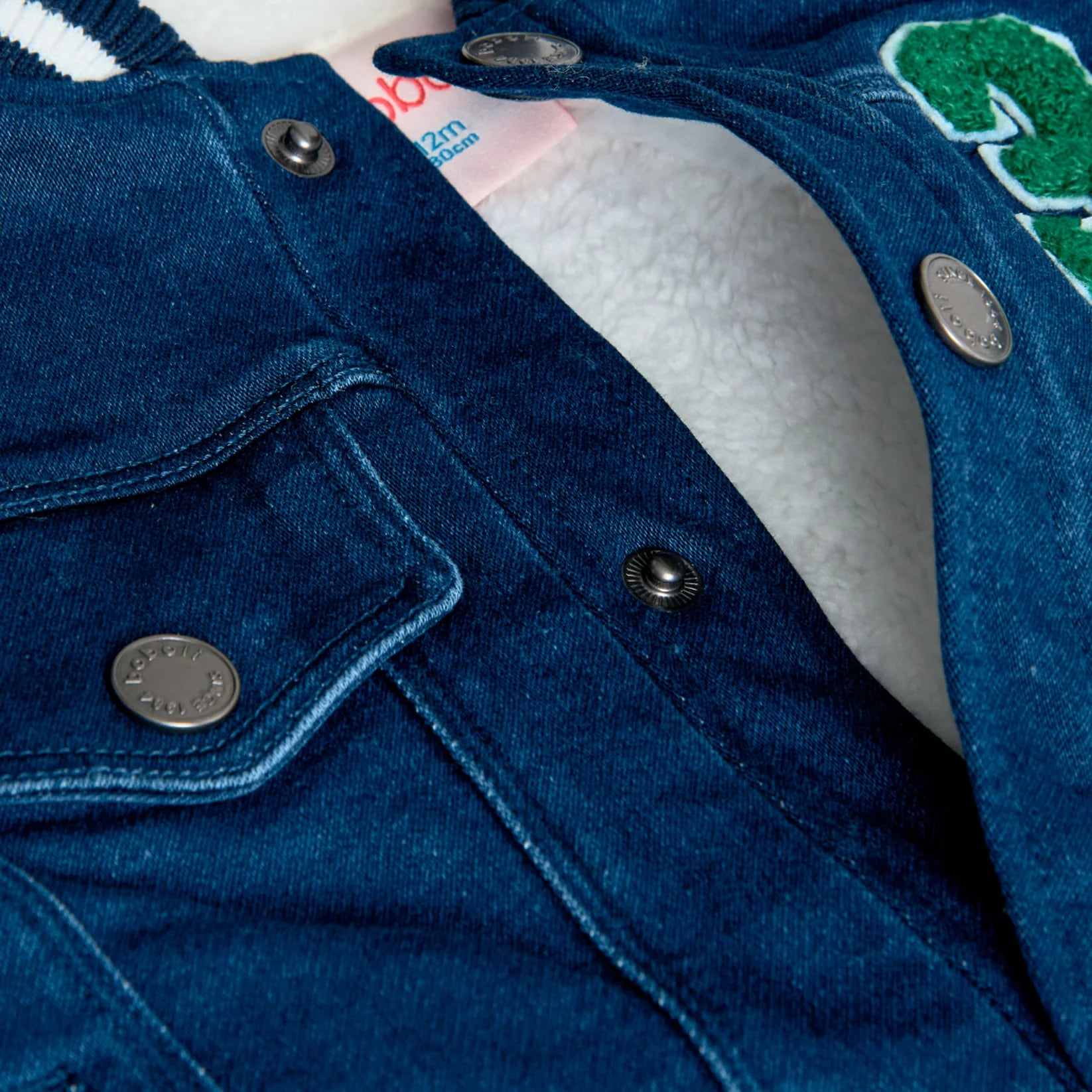 Giubbotto jeans per bimbo imbottito sherpa