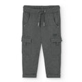 Pantaloni per bimbo con tasconi antracite