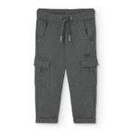 Pantaloni per bimbo con tasconi antracite