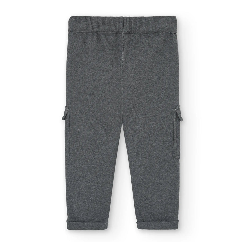 Pantaloni per bimbo con tasconi antracite