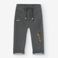 Pantaloni jeans con applicazioni bimbo grigio