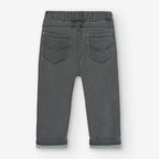 Pantaloni jeans con applicazioni bimbo grigio