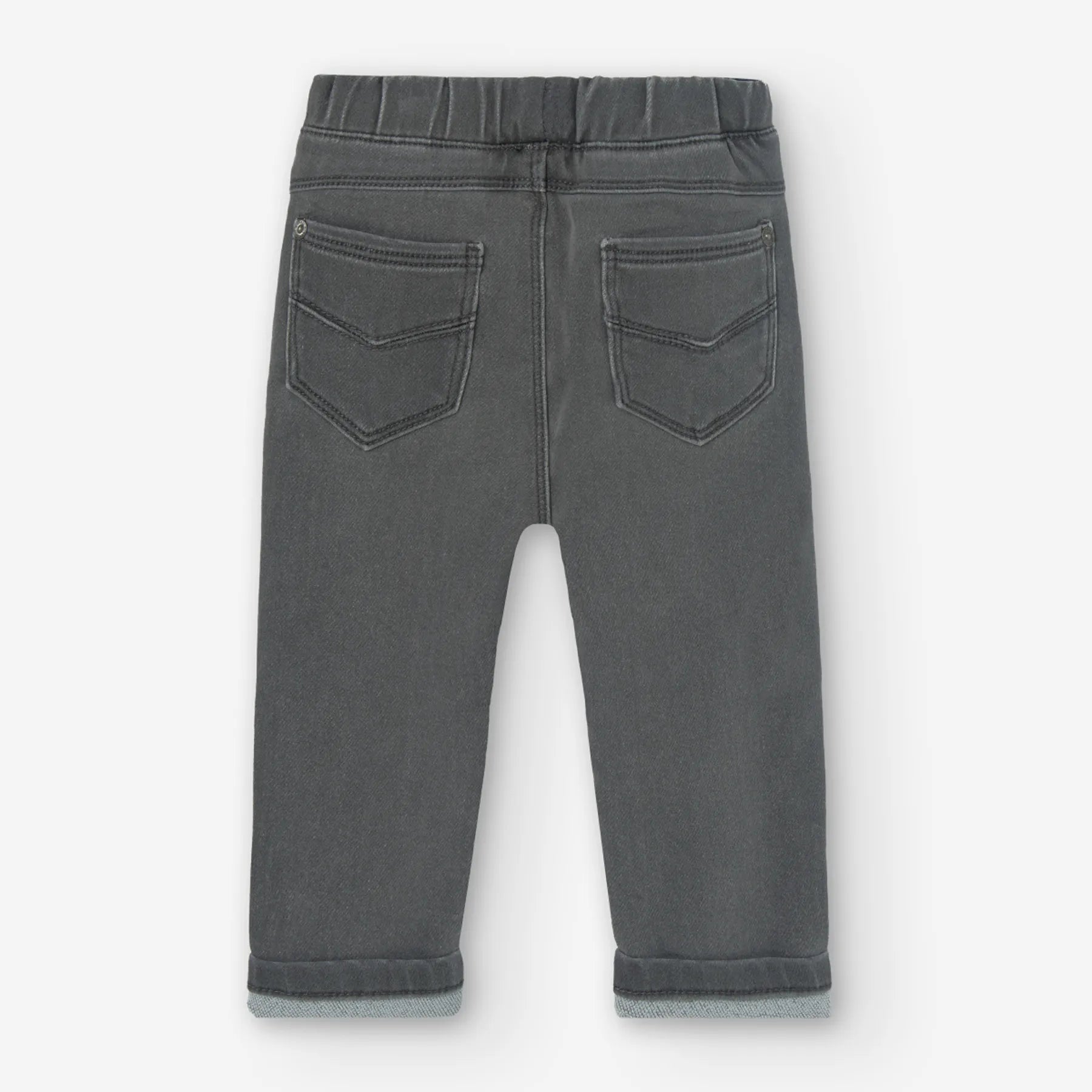 Pantaloni jeans con applicazioni bimbo grigio