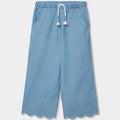 Pantaloni jeans gamba dritta con ricamo sul fondo