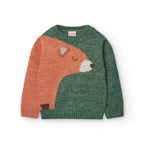 Maglione con orso verde bosco