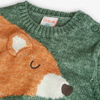 Maglione con orso verde bosco