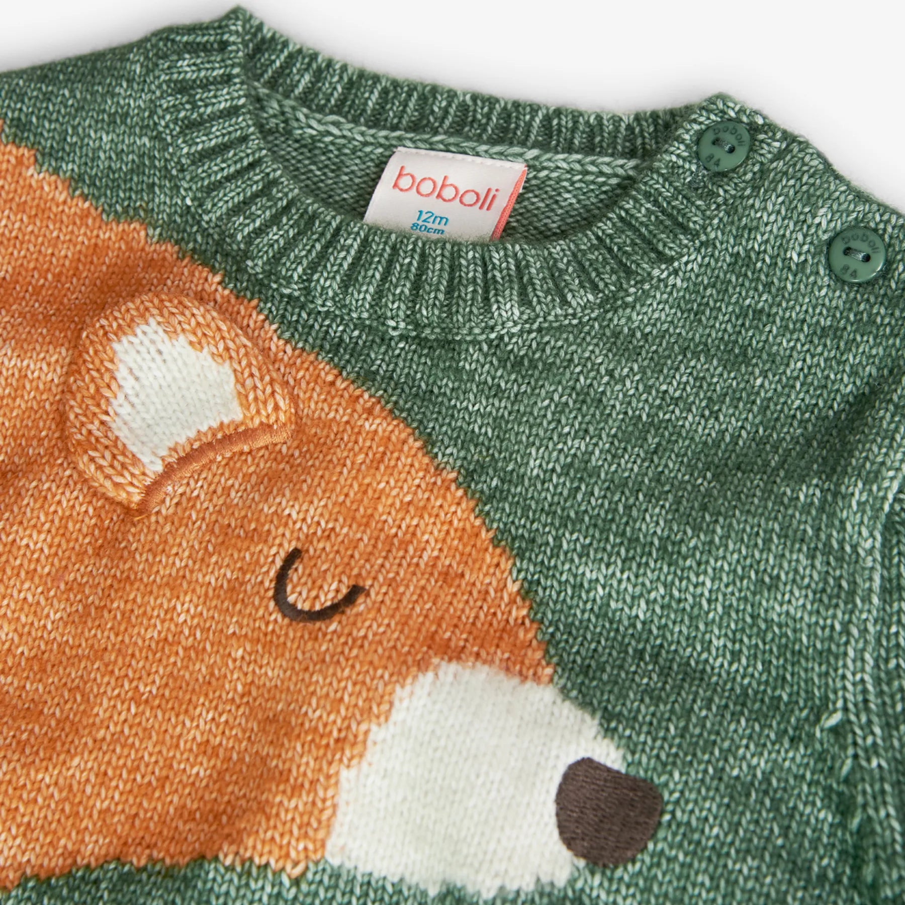 Maglione con orso verde bosco