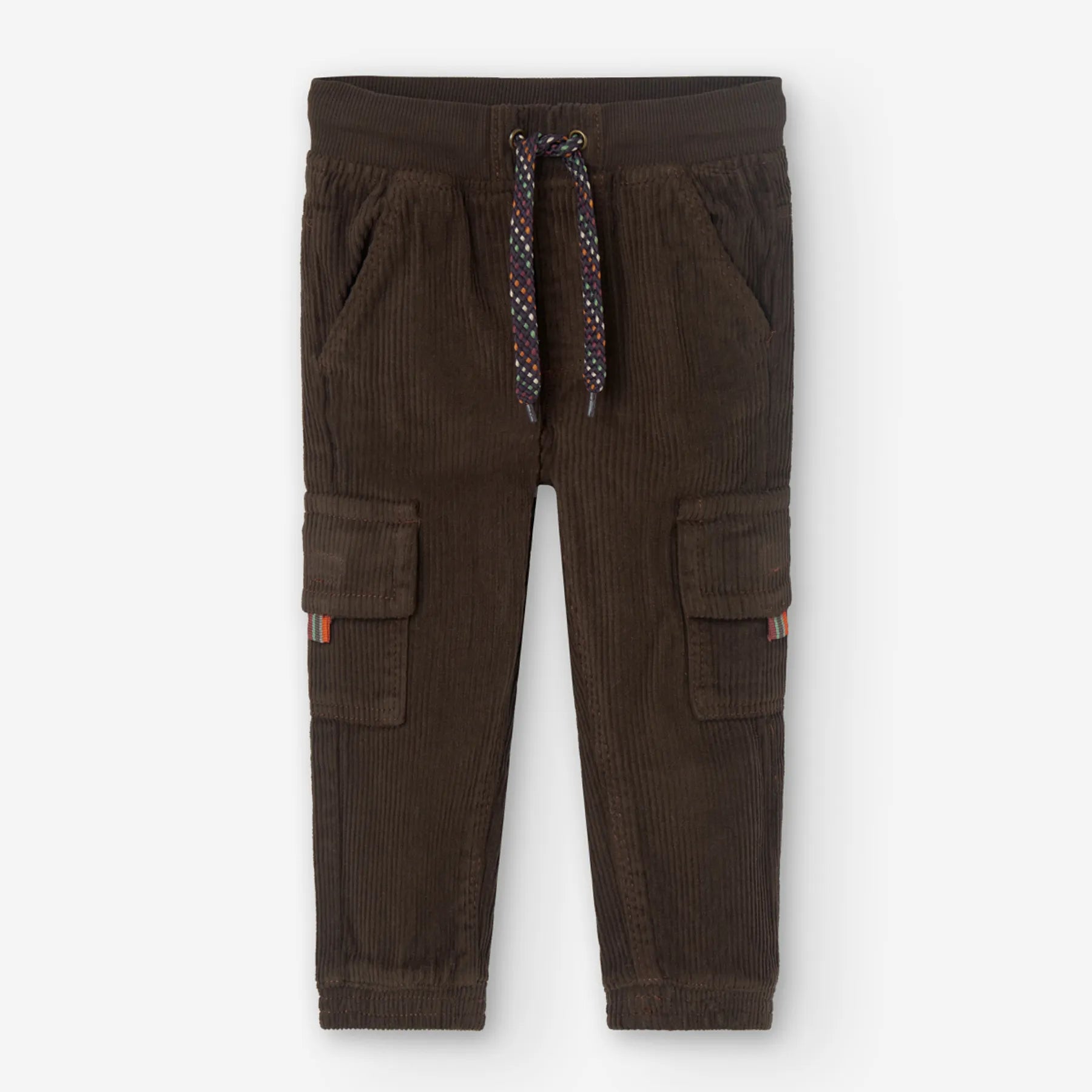 Pantaloni velluto per bimbo tastoni marrone