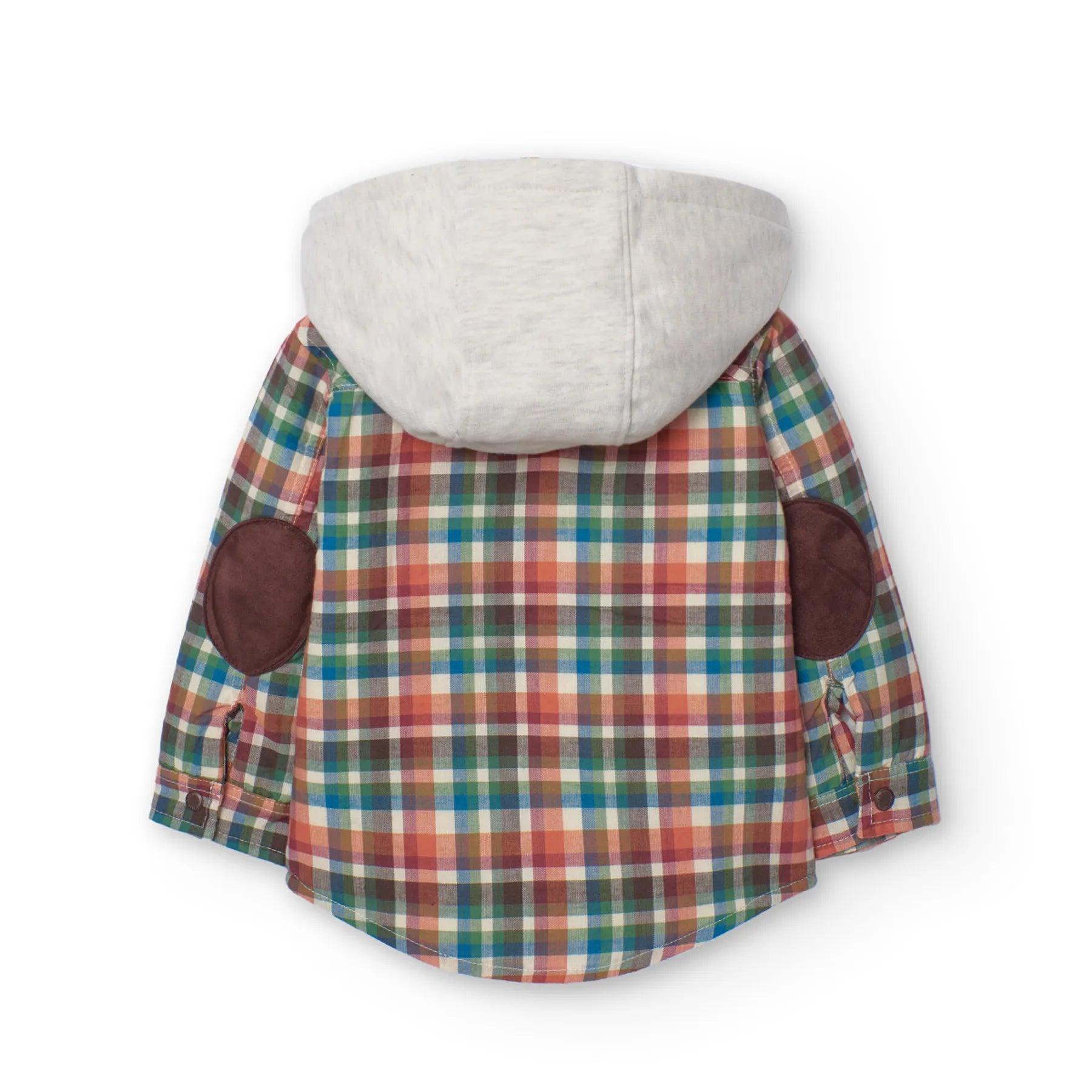 Camicia quadri per bimbo con cappuccio, imbottita quadri