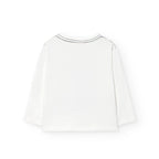 T-shirt manica lunga bianca stampa street bianco
