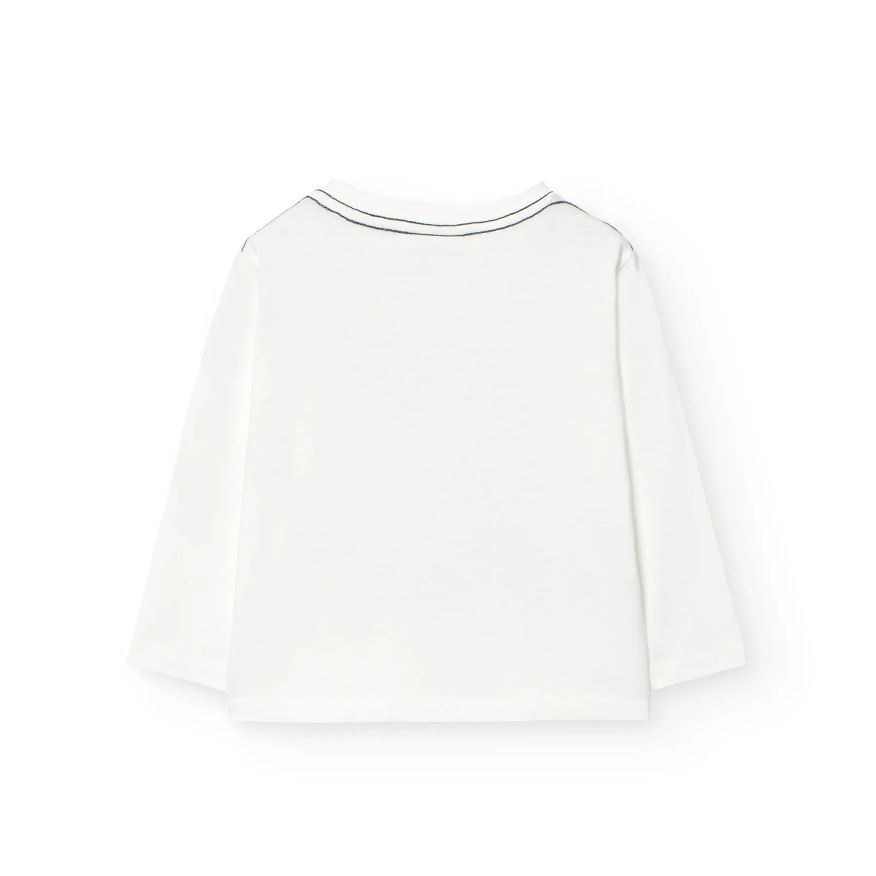 T-shirt manica lunga bianca stampa street bianco