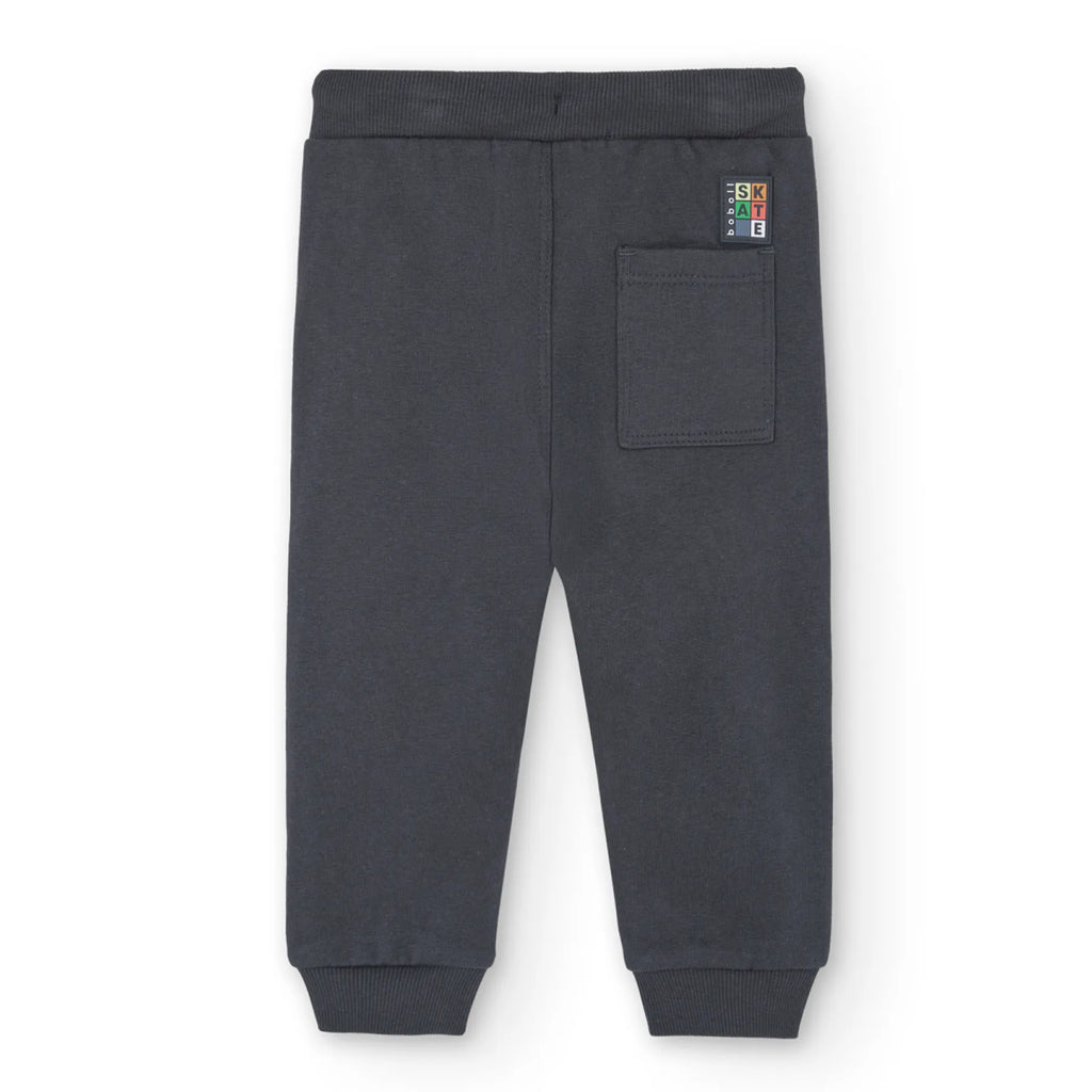 Pantaloni tuta con applicazioni colorate antracite