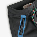Pantaloni tuta con applicazioni colorate antracite