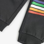 Pantaloni tuta con applicazioni colorate antracite