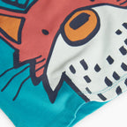 T-shirt manica lunga stampa sul davanti blu marinaio