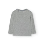 T-shirt manica lunga stampa sul davanti blu marinaio