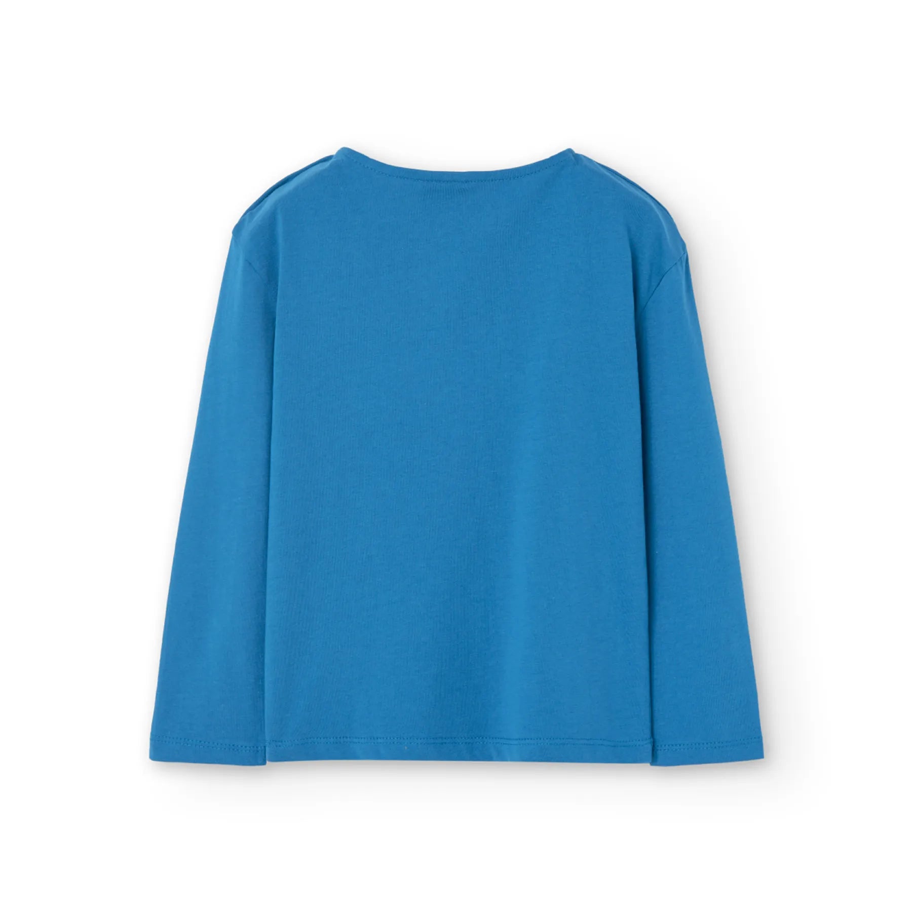 T-shirt manica lunga blu fiore 3D