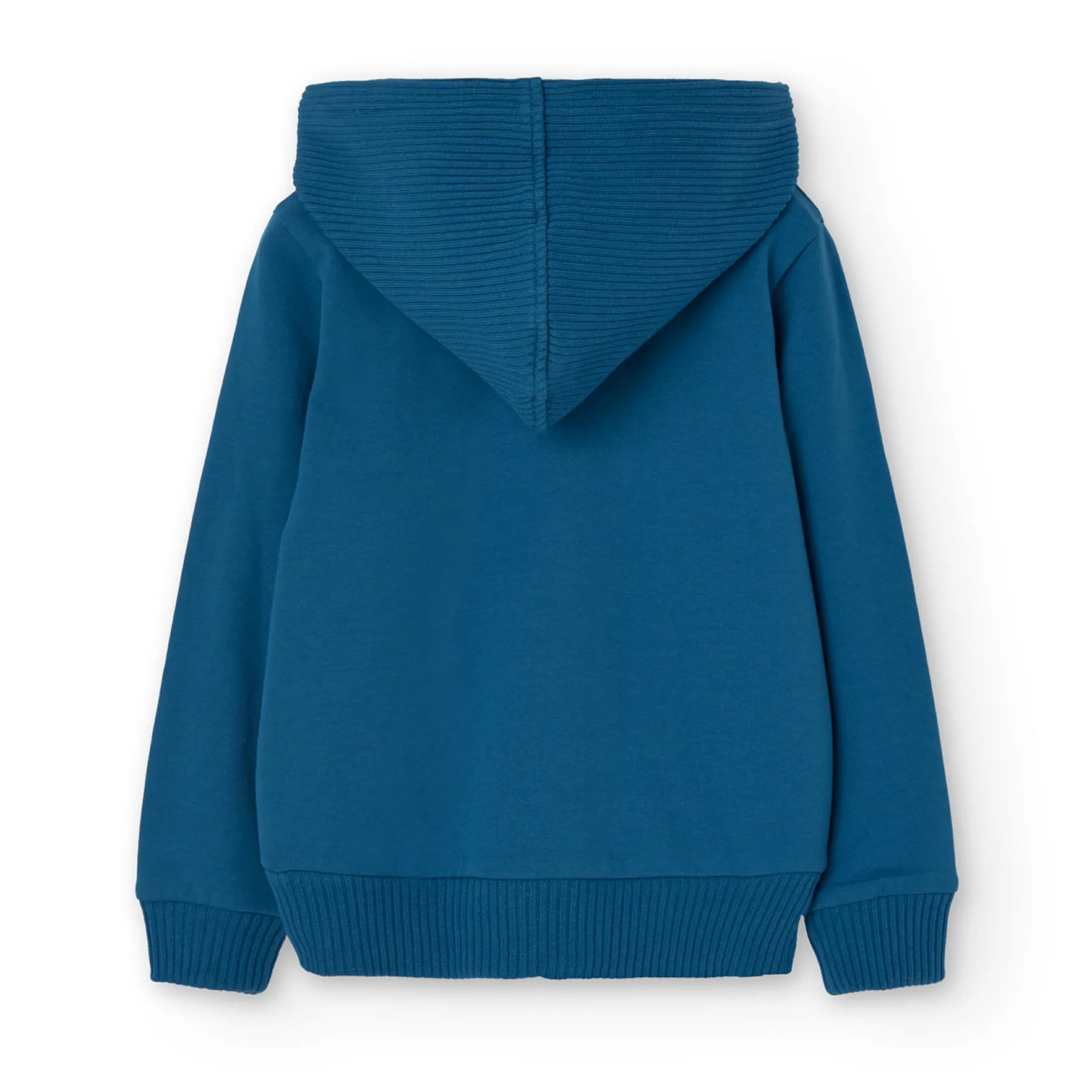 Felpa con cappuccio blu stampa verdura