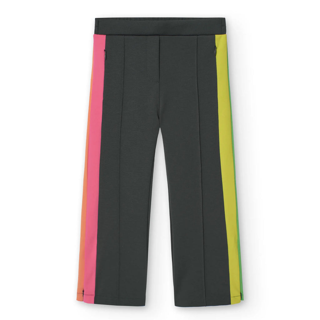 Pantaloni tuta linea dritta righe colorate