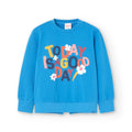 T-shirt manica lunga blu spacchetti retro