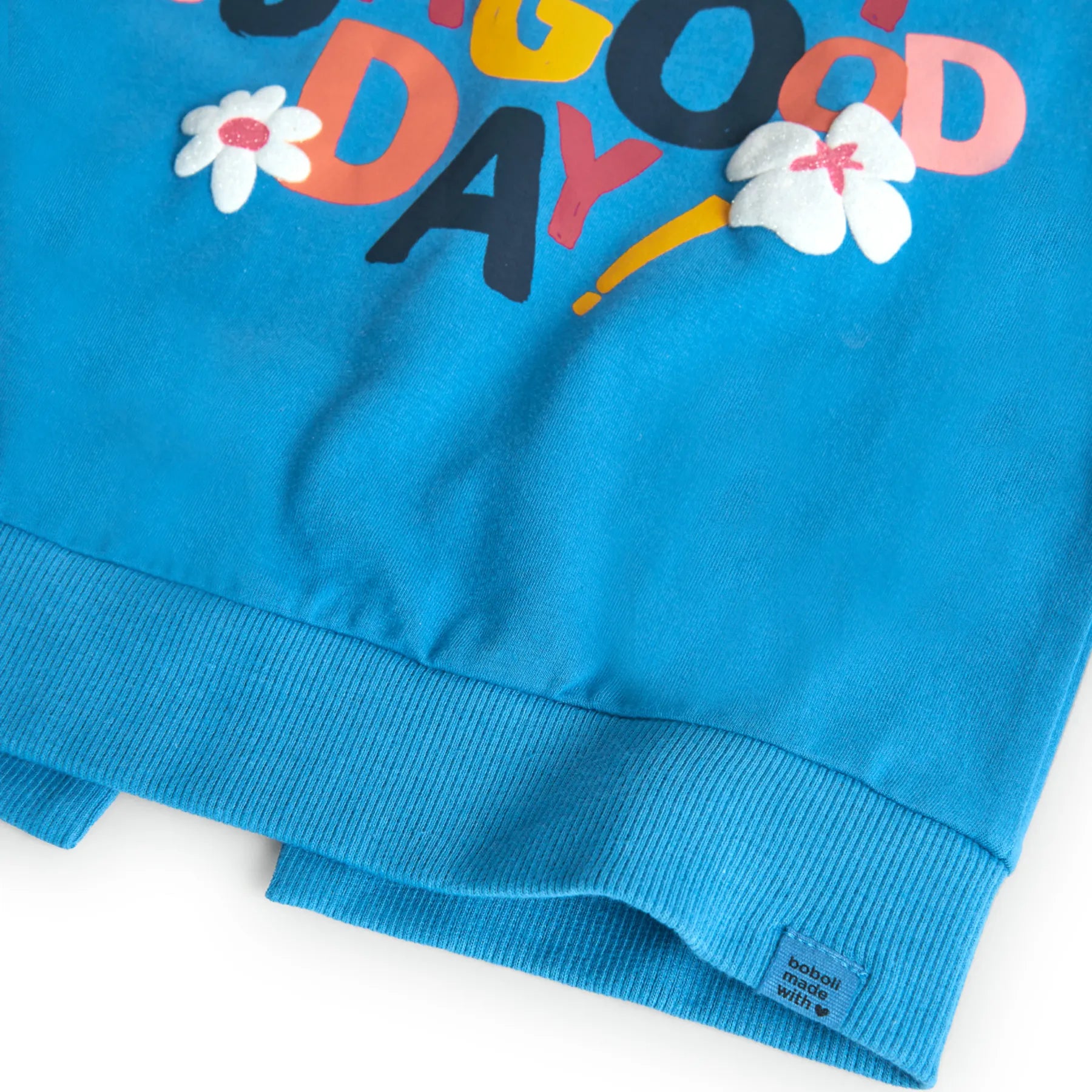 T-shirt manica lunga blu spacchetti retro