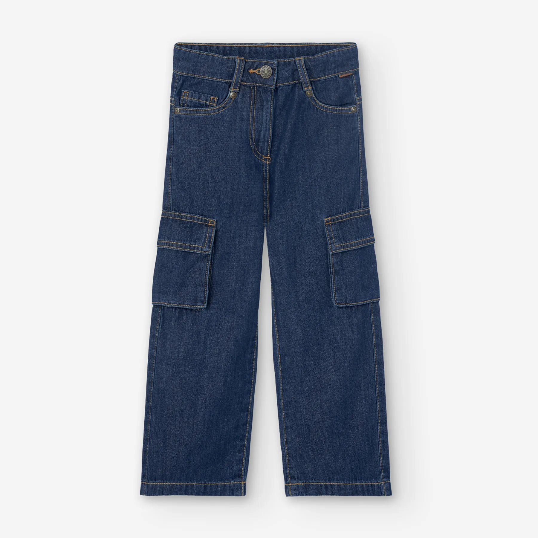 Pantaloni jeans con tasconi gamba dritta