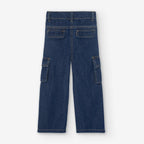 Pantaloni jeans con tasconi gamba dritta