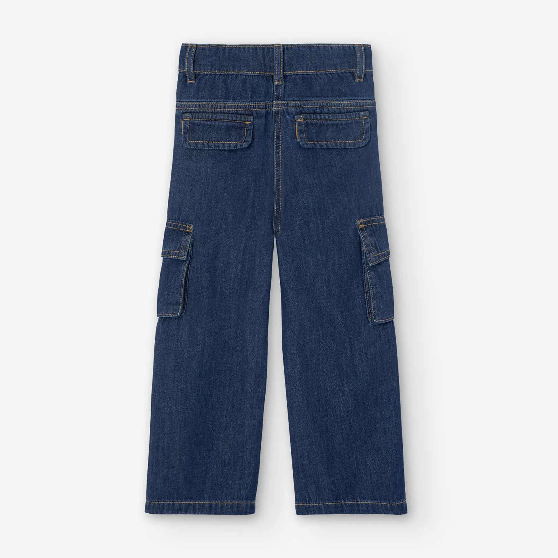 Pantaloni jeans con tasconi gamba dritta