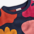 Maglione maglieria stampa fiori per ragazza