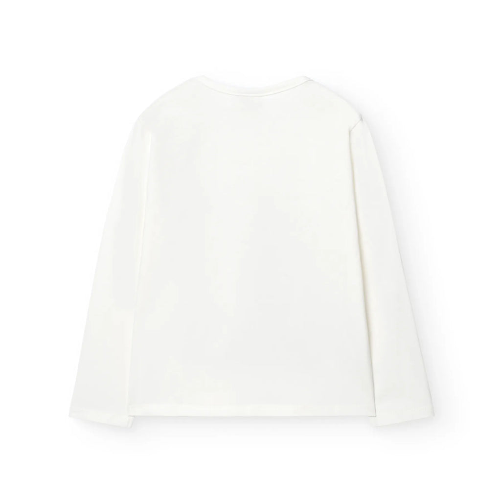 T-shirt manica lunga jersey ragazza gatto