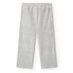 Pantaloni palazzo velluto a coste perla