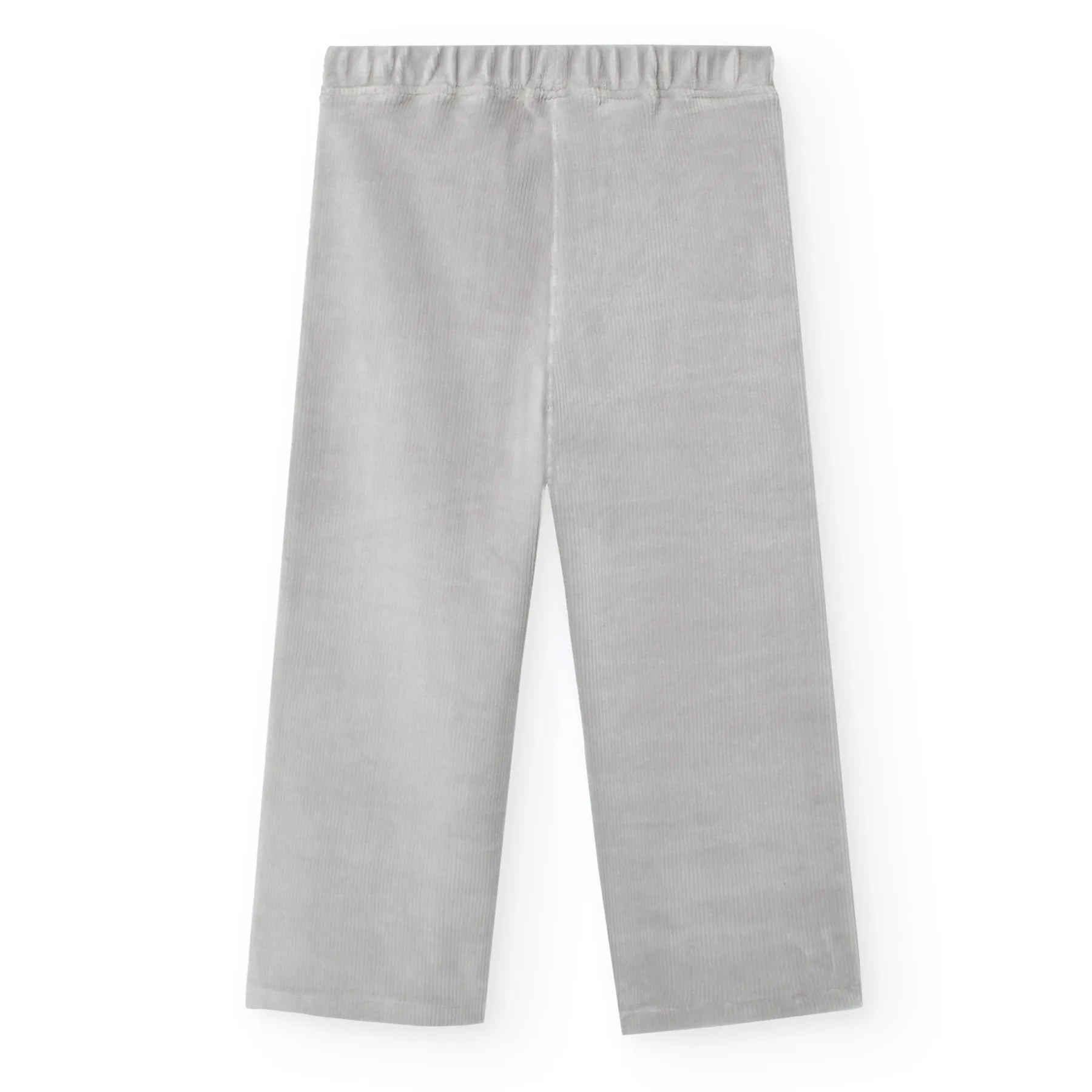 Pantaloni palazzo velluto a coste perla