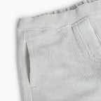Pantaloni palazzo velluto a coste perla