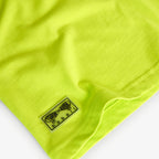 T-shirt manica lunga ragazzo verde fluì colletto nero