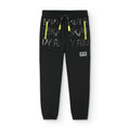 Pantaloni tuta 100% cotone per ragazzo nero
