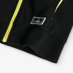 Felpa con cappuccio nera interno fluo