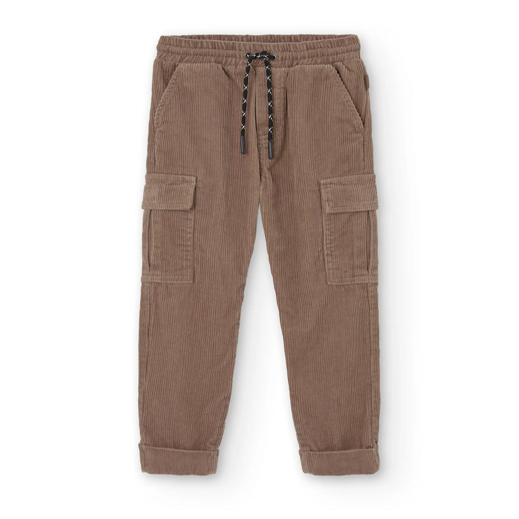 Pantaloni velluto per ragazzo marrone