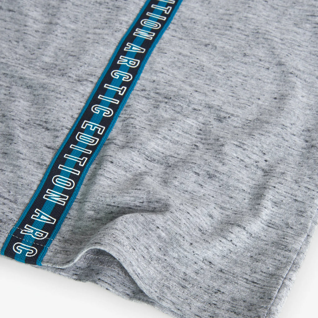 T-shirt manica lunga grigia con stampa renna
